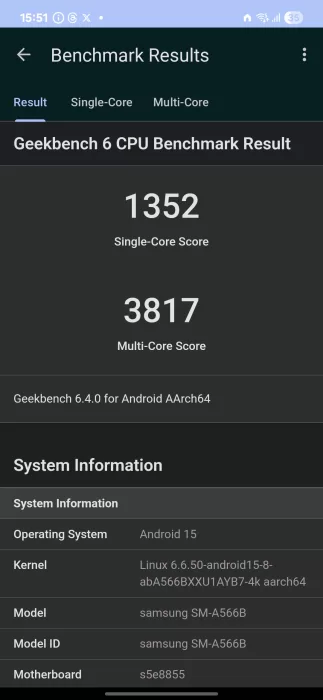 Screenshot 20250327 155123 Geekbench 6 1080x2340x