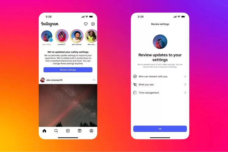 Instagram Teen Account settings 1920x1280x
