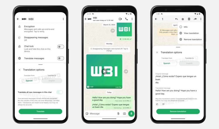 WA TRANSLATE CHAT MESSAGES CHANNEL UPDATES AUTOMATIC FEATURE ANDROID 4600x2720x