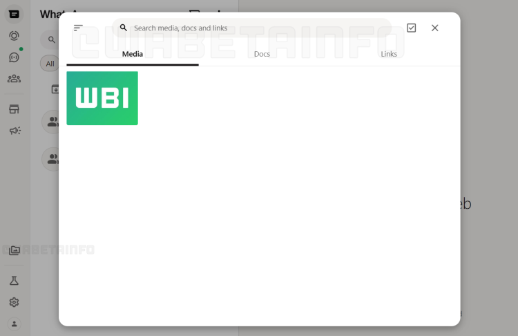 WA CENTRALIZED CHAT MEDIA HUB IMAGES VIDEOS DOCUMENTS LINKS FEATURE WEB 1322x856x
