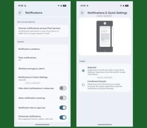 android 16 split notifications setings 825x721x