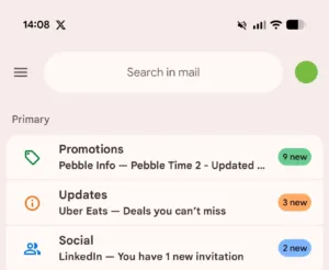 Gmail Material 3 Expressive search app bar 1344x1101x