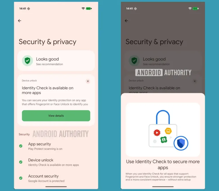 Identity Check for more apps in Android 16 QPR2jpg 1562x1366x