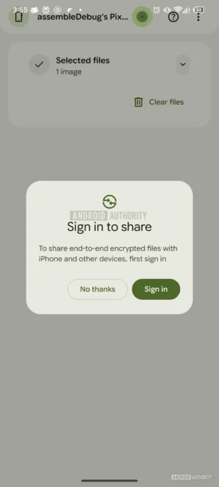 Quick Share iPhone sign in AssembleDebug 1000w 2223hjpg 1000x2223x
