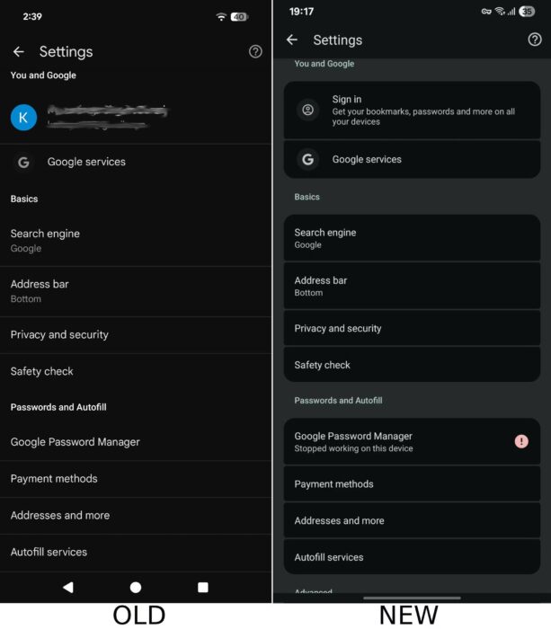 google chrome old new 0x0x