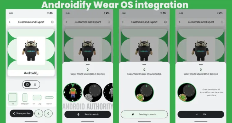 Androidify Wear OS integration screenshots 1000w 529hjpg 1000x529x