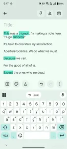 Gboard text highlighted tap to undo 491w 1080hjpg 491x1080x
