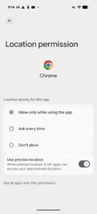 Google Chrome Android PRecise Location 658w 1440hjpeg 658x1440x