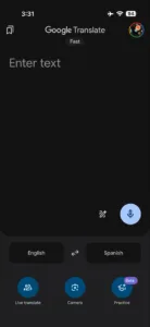 Google Translate model picker Fast 1260x2736x