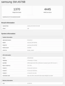 A57 5G Geekbench 776x1024x