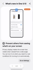 Samsung Galaxy S26 Ultra One UI 85 Display Privacy Tips scaled 1233x2560x