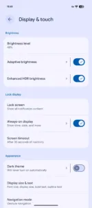 Android 16 QPR3 Beta settings 1080x2424x