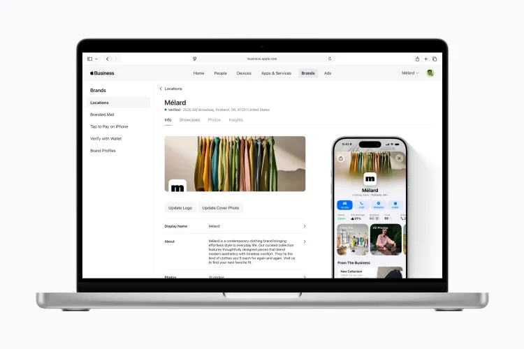 Apple Business brand management location info