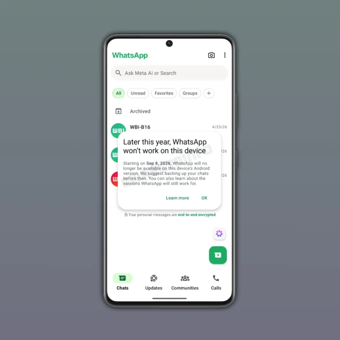 WA DROP SUPPORT OLDER ANDROID 6 VERSIONS