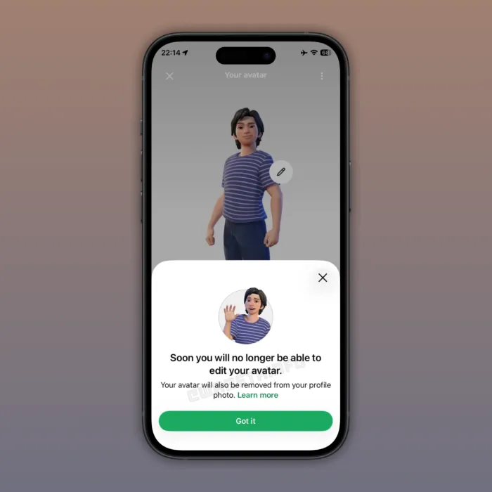 WA DROP SUPPORT AVATAR FEATURE IOS