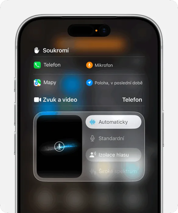 ios 26 1 iphone 17 pro phone control center phone controls audio video mic controls