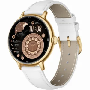 women s smartwatch gravity gt33 2 on a natural leather strap 18mm width