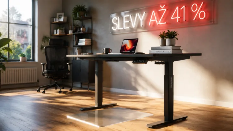 Ergonomie na dosah: Alza zlevnila polohovatelné stoly i kancelářské židle, až o 41 %