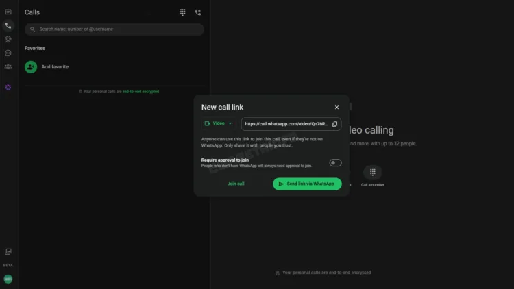 WA GUEST CALLS WITHOUT ACCOUNT FEATURE WEB