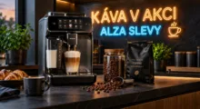Alza zlevnila špičkové kávovary a prémiovou zrnkovou kávu