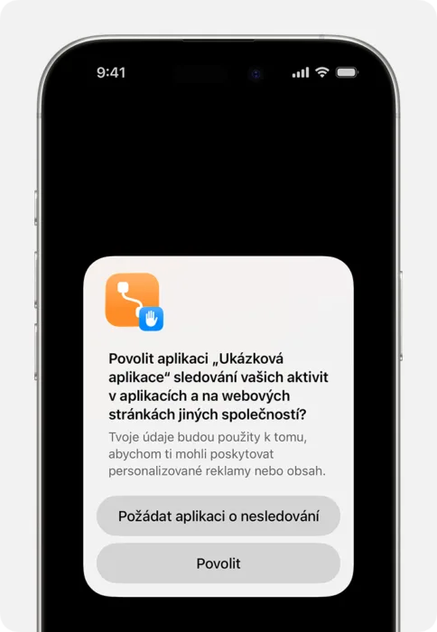apple oznameni o sledovani