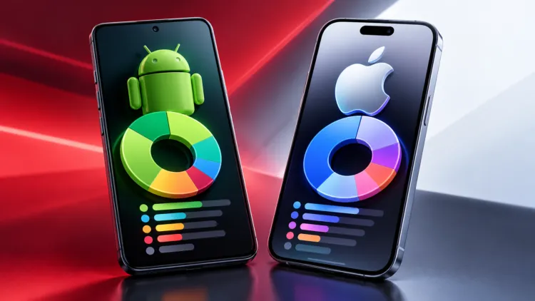 Statistiky rozšíření verzí Androidu a iOS