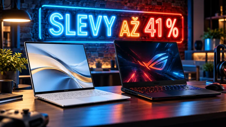 Slevy na notebooky a počítače na Alza.cz dosahují až 41 %. Ve výběru jsou modely ASUS, MacBooky s čipem M5 i herní stroje