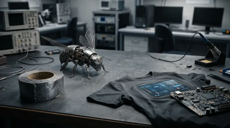 Nezničitelný hmyzí robot, lepicí páska proti povodním a dotykový displej na triku: Technologické kraťasy #43