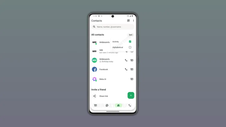 Wa New Contacts Tab Online Contacts Birthday Share Invite Feature Android