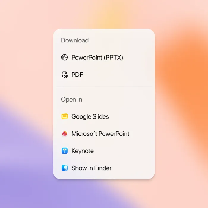 Chatgpt Slides Present Or Export