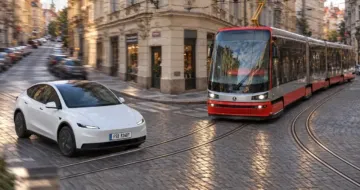  Tesla TAD (FSD) v praxi: společná jízda centrem Prahy s kanálem robot*irl